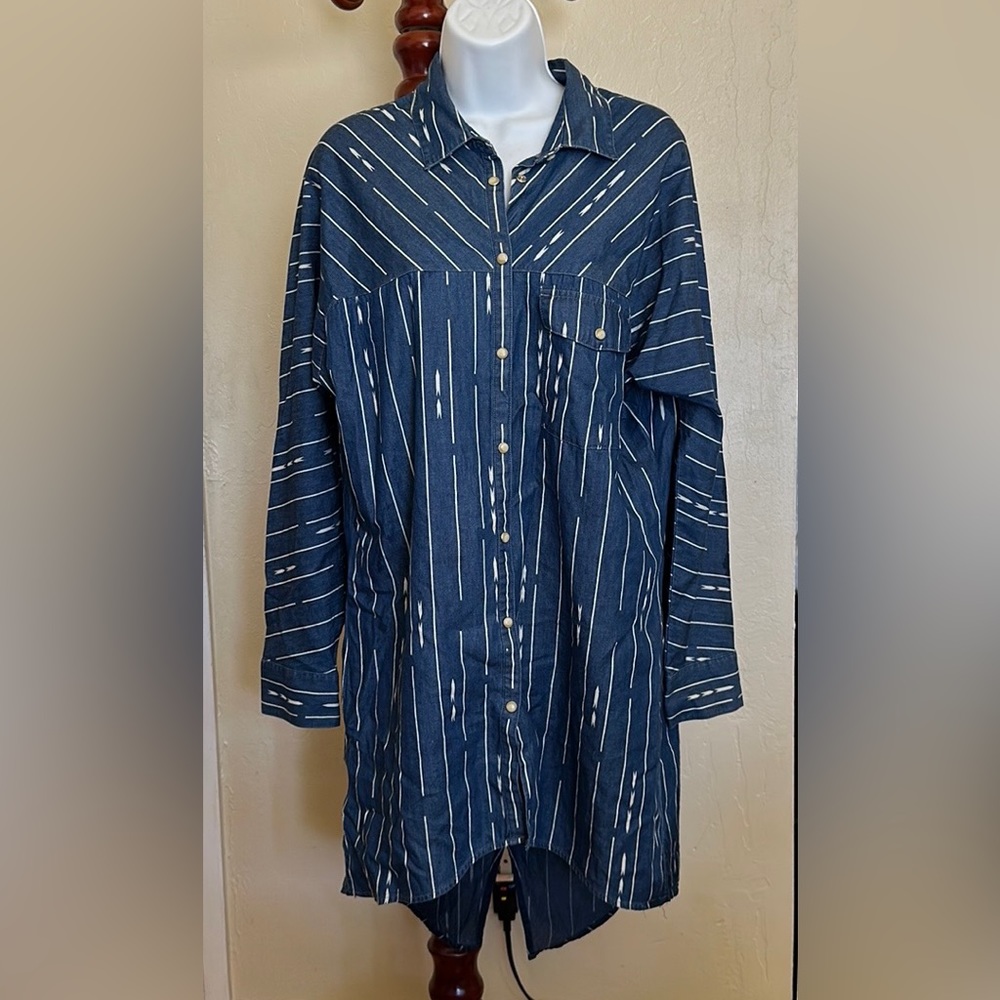 Pendleton Hi-Lo Tunic/Knee Dress Oversized